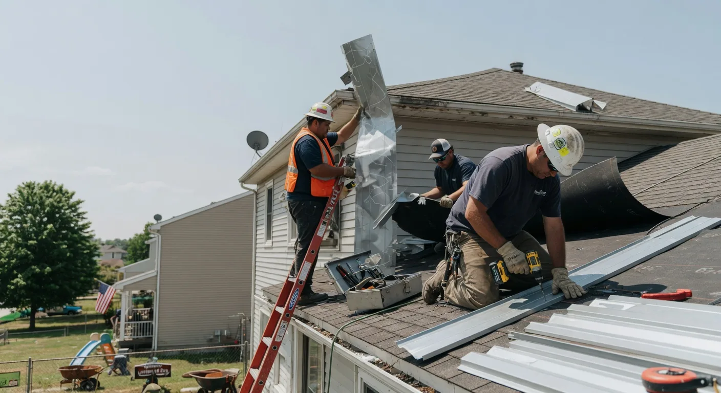 Storm Damage Metal Roof Repair in Gassville, AR